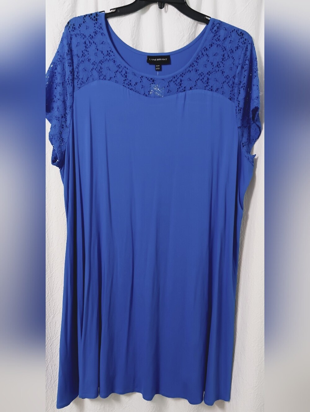 Lane Bryant Cobalt Blue Lace Yoke Dress    Size 26/28